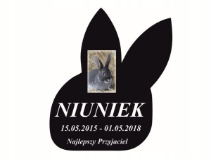 nagrobek dla KRÓLIKA tablica pamiątkowa +ZDJĘCIE