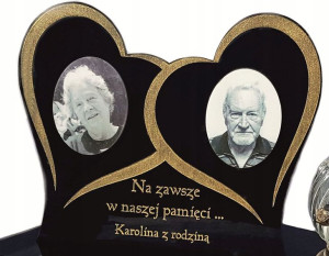STATUETKA na znicz z dedykacją XXL 30cm +2 ZDJĘCIA