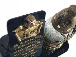 Statuetka na znicze z aniołkiem TWOJA DEDYKACJA