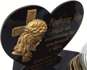 Statuetka na znicz +dedykacja grawer, podstawka