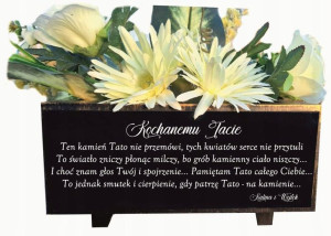doniczka z grawerem DUŻA,stroik na nagrobek,znicz