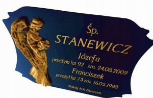 Tablica na nagrobek, krzyż grób- 3D!! GRAWER 25cm