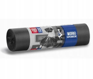 Worki na odpady 160l supermocne 10szt czarne