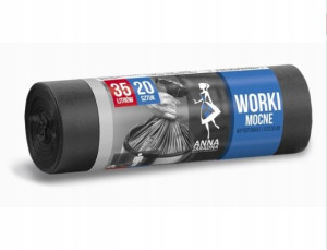 Worki na śmieci Anna Zaradna czarne 35l 20szt.
