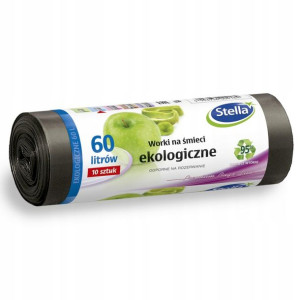 Worki na śmieci Stella czarne 60l 10szt.