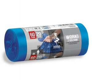 Worki na śmieci z uszami 60L 20 szt Anna Zaradna