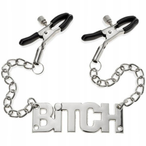 Zaciski Na Sutki Sex Klamry Z Łańcuchem Bitch Bdsm