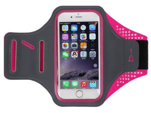 Etui Na Ramię Sportowe Do Biegania Na Telefon Wodoodporne 5.5 Cala Różowe