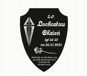 tabliczka nagrobna, na krzyż, 70 wzórów, GRAWER