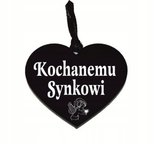 zawieszka na znicz z grawerem KOCHANEMU SYNKOWI