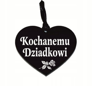 zawieszka na znicz z grawerem Kochanemu Dziadkowi