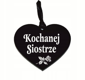 zawieszka na znicz z grawerem KOCHANEJ SIOSTRZE