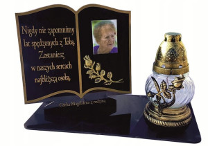 znicz z dedykacją 3D!! KSIĄŻKA, XL 30cm +ZDJĘCIE