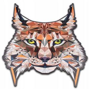 Puzzle drewniane RYŚ DISCREET LYNX A3