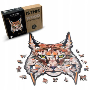 Puzzle drewniane RYŚ DISCREET LYNX A4