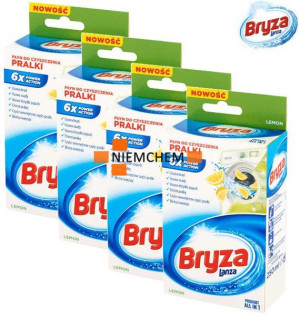 Bryza Lanza Lemon Cytrynowy Płyn do Czyszczenia Pralki 4 x 250ml