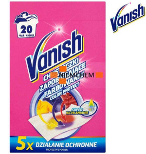 Vanish Chusteczki Wyłapujące Kolory z Prania 20pr