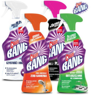 Cillit Bang Zestaw Spray do Czyszczenia Kuchni, Łazienki 4 x 750ml