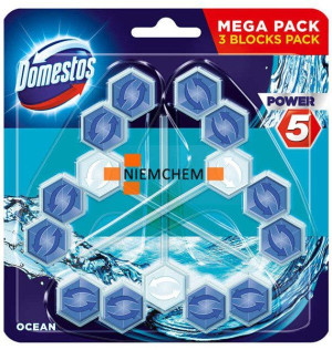 Domestos Trio Power 5 Ocean Morska Zawieszka WC 3szt