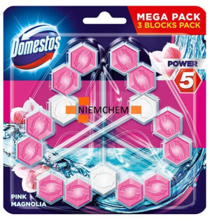 Domestos Trio Power 5 Pink Magnolia Zawieszka WC 3szt