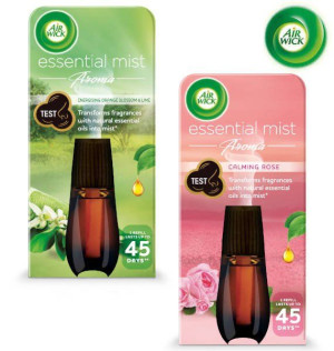 Air Wick Mist Odświeżacz Powietrza Wkład 2 x 20ml Kwiat Pomarańczy i Limonk