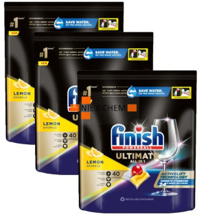 Finish Powerball Ultimate Lemon Kapsułki do Zmywarki 3 x 40= 120szt