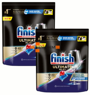Finish Powerball Ultimate Regular Kapsułki do Zmywarki 2 x 40 = 80szt