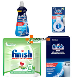 Finish Zestaw ZERO Tabletki do Zmywarki 40szt Sól Nabłyszczacz Zapach