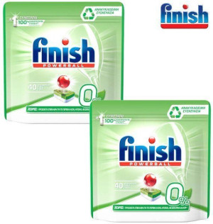 Finish All in 1 ZERO 0% Tabletki do Zmywarki 2x40= 80szt