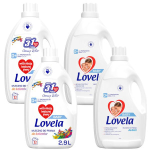 Lovela BABY Mleczko do Białego i Koloru 4 x 2,9L