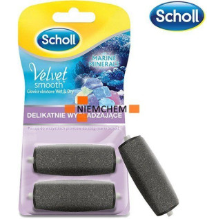Scholl Wet Dry Rolki Głowice Pilnik do Stóp 2szt Delikatnie Wygładzające