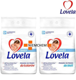 Lovela BABY Proszek dla Dzieci do Prania Białego i Kolor 54pr 5,4kg