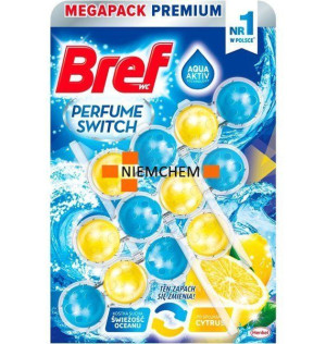 Bref Perfume Switch Świeżość Oceanu Cytrus Zawieszka do WC 3x50g