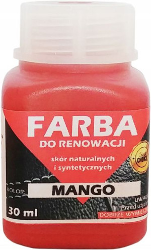 Renowacja Skóry Skór Tapicerki Farba Mango 30ml
