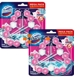 Domestos Trio Power 5 Pink Magnolia Zawieszka WC 6szt