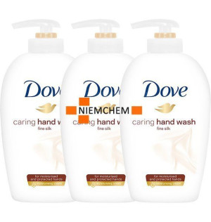 Dove Caring Fine Silk Mydło w Płynie Pompka 3 x 250ml