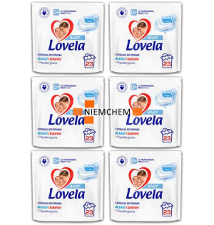 Lovela Baby Hipoalergiczne Kapsułki do Prania dla Dzieci 6 x 23= 138szt