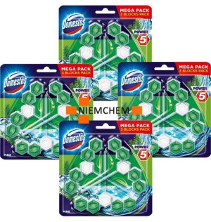 Domestos Trio Power 5 Pine Sosna Zawieszka WC 12szt