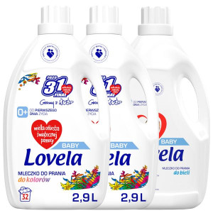 Lovela BABY Hipoalergiczne Mleczko do Prania Koloru i Bieli 96pr 3 x 2,9L