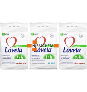 Lovela FAMILY Proszek do Prania Kolorów i Bieli 3 x 2,1kg