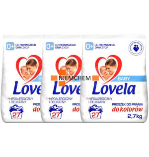 Lovela BABY Proszek dla Dzieci do Prania Kolorów 81pr 3 x 2,7kg