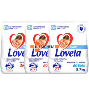 Lovela BABY Proszek dla Dzieci do Prania Kolorów i Bieli 81pr 3 x 2,7kg