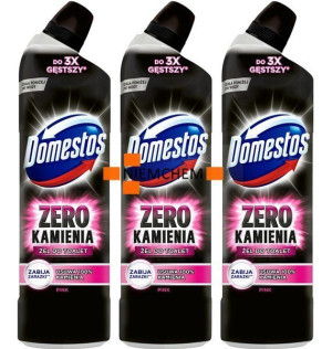 Domestos Zero Kamienia Pink Żel do WC 3 x 750ml