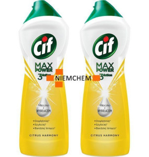 Cif Max Power Citrus Harmony Mleczko z Wybielaczem 2 x 1001g