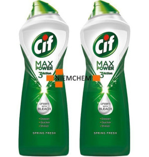 Cif Max Power Spring Fresh Mleczko z Wybielaczem 2 x 1001g