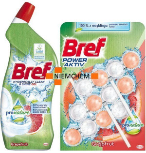 Bref ProNature Grapefruit WC Żel 700ml + Zawieszka 3x50g