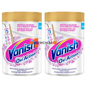 Vanish Oxi Action White Odplamiacz do Białego Proszek 2 x 625g