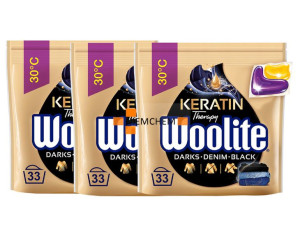 Woolite Black Dark Kapsułki do Prania Czarnego 3 x 33szt
