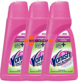 Vanish Extra Hygiene Płyn Odplamiacz Antybakteryjny 3 x 940ml