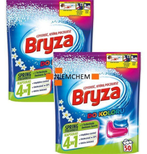 Bryza 4w1 Kapsułki do Prania Koloru Spring Freshness 2x50szt